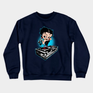 BETTY BOOP TURNTABLES Crewneck Sweatshirt